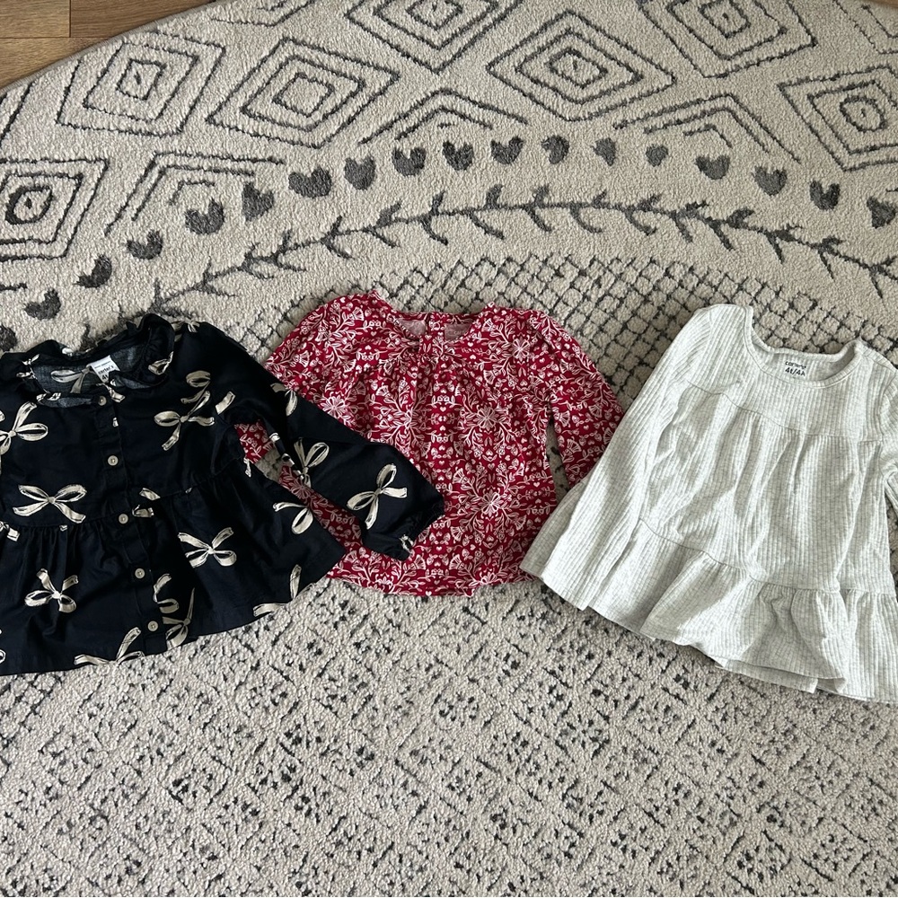 3 new 4T long sleeve shirts